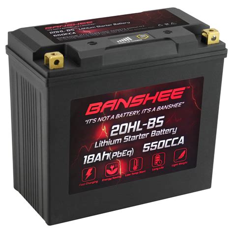 Banshee Lithium Ytx L Bs Motorcycle Battery Built In Smart Bms Cca