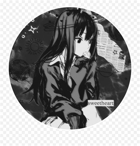 Monochrome Edgy Anime Icons Novocomtop Anime Girl Monochrome