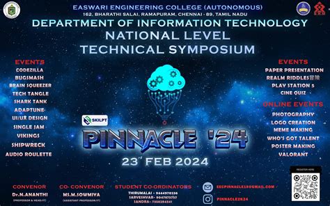 Pinnacle K Srm Easwari Engineering College Technical Symposium