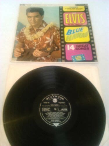 ELVIS PRESLEY BLUE HAWAII O S T LP UK MONO RCA RD 27238 FLIPBACK