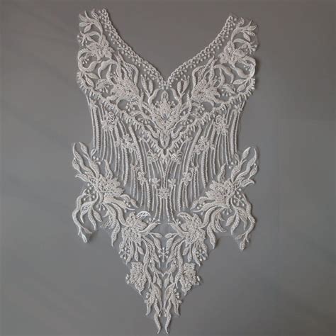 G Rui Luxury Beaded Embroidery Flower Lace Appliques For Wedding