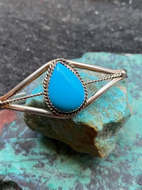 Navajo Artist Philip Yazzie Turquoise And Sterling Br Gem