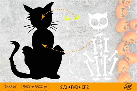 Black Cat Silhouette Svg Scary Cat Halloween Svg Bundle By Createya