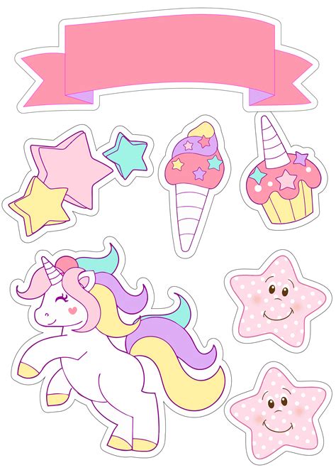 Free Printable Unicorn Cake Toppers Oh My Fiesta In English Free