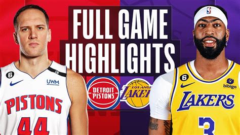 PISTONS At LAKERS NBA FULL GAME HIGHLIGHTS November 18 2022 YouTube