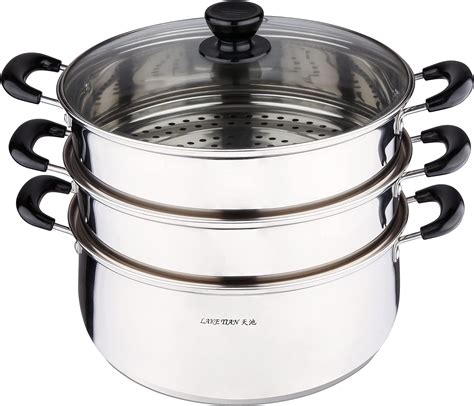 3 Tier Multi Tier Layer Stainless Steel Steamer Pot India Ubuy