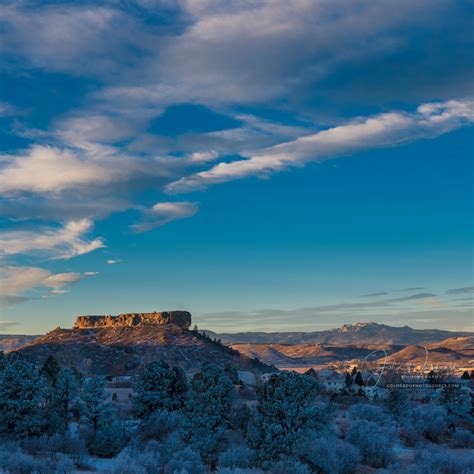 Morning Photo Of Castle Rock Colorado Dusting Of Snow Late Fall