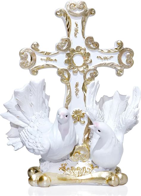 Amazon Ornalrist Resin Table Holy Cross Carved Flower And Doves