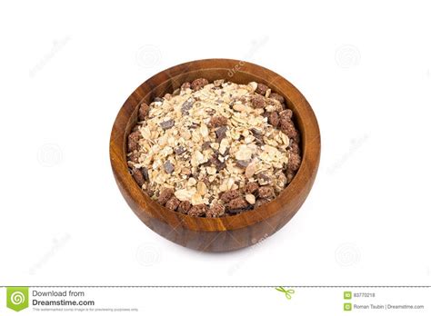 Cereales Sanos Del Muesli Del Granola De La Avena Foto De Archivo