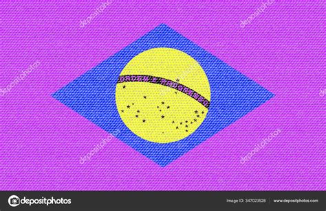 Banderas Brasil Textura Mezclilla Ilustración Vectorial Vector de stock