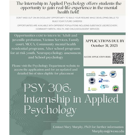 Internship Opportunities Psychology Department