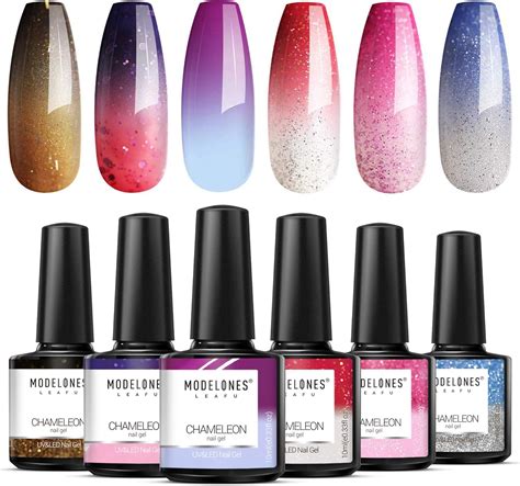 Modelones Mood Gel Nail Polish Set 6 Colors Collection Temperature