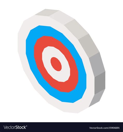 Empty Dartboard With Blue And Red Lines 3d Vector Image