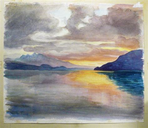 Klaus Fries Aquarell Thunersee Blick Von D Rligen Kaufen Auf Ricardo