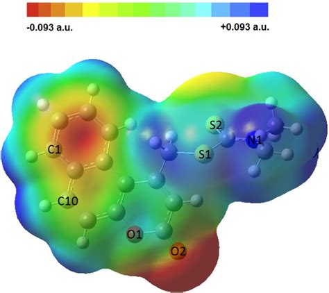 The Total Electron Density Mapped With Electrostatic Potential Surface