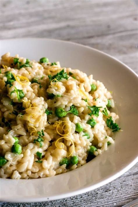 Creamy Lemon Parmesan Risotto With Sweet Peas Recipe