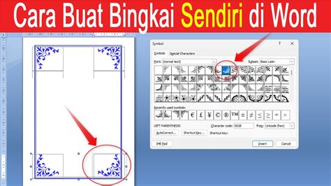 Cara Buat Bingkai Sendiri Di Word 2007 2010 2013 2016 2019 Youtube