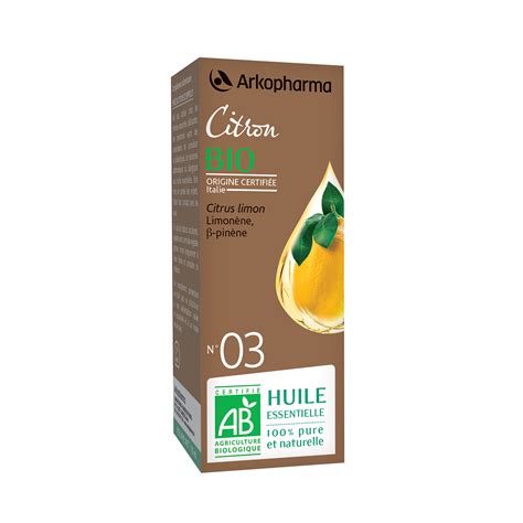 Huile Essentielle Citron Bio N03 Arkopharma