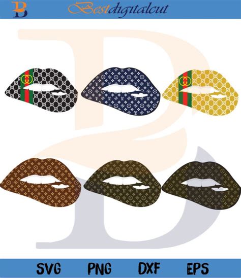 Gucci Lips Louis Vuitton Lips Svg Trending Svg Gucci Lips Svg Lip