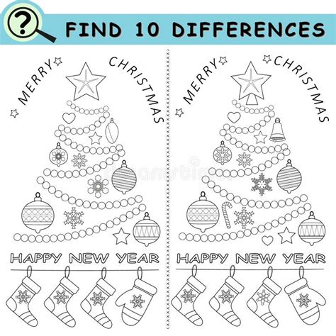 Find 10 Differences Christmas Stock Illustrations 76 Find 10