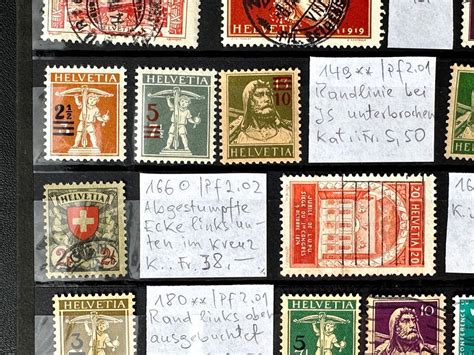 Seiten Briefmarken Antik Rarit Ten Abarten Schweiz Kaufen Auf