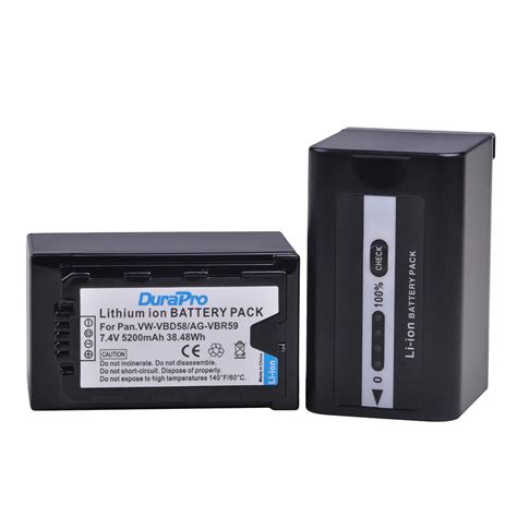 Cheap 2pc Vw Vbd58 Ag Vbr59 Battery For Panasonic Vbd29 Vbd78 Aj Hpx260mcpx270px285mcpx298ag