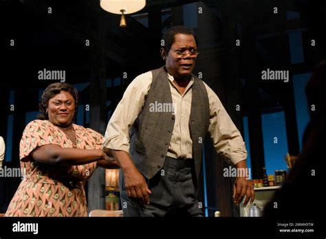 Danielle Brooks And Samuel L Jackson During The Piano Lesson On