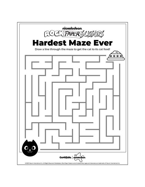 Gonoodle Hardest Maze Ever Activity Sheet