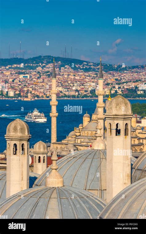 Turkey Istanbul Sultanahmet Domes Of The Suleymaniye Mosque