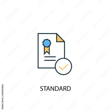 Standard Concept 2 Colored Line Icon Simple Yellow And Blue Element