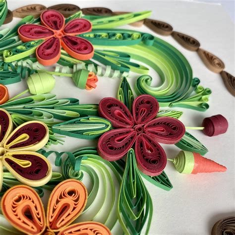 Quilling Colorful Flower Basket Unique Handmade Paper Art T For You