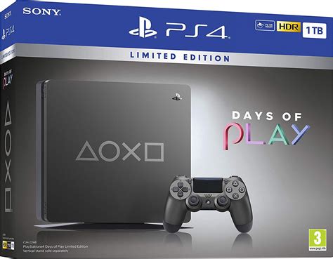 Sony Playstation 4 Slim 1tb Days Of Play Limited Edition Steel Black