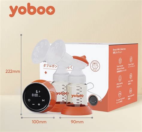 Yoboo Double Electric Breast Pump One Step Breastfeeding Painless