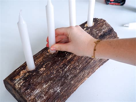 DIY BOUGEOIR RONDIN DE BOIS POUR LES FÊTES Stacey Stachetti