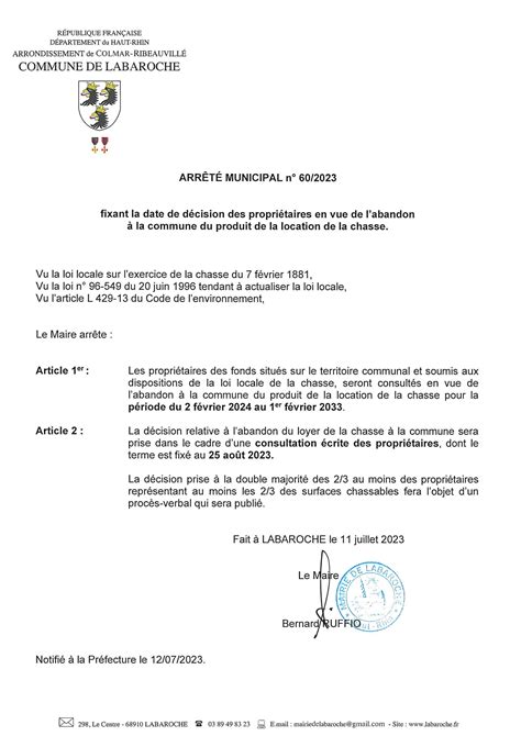 Arr T Municipal Du Juillet Fixant La Date De D Cision Des