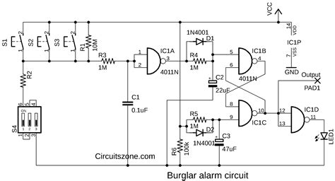 Simple Alarm Circuit Diagram