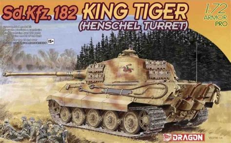 Tanque pesado alemán Kingtiger con torreta Henschel 1 72 Dragon 7246