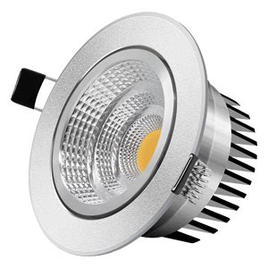 6 Watt COB Led Spot Armatür Krom Kasa Beyaz Işık 6500K Valens Aydınlatma