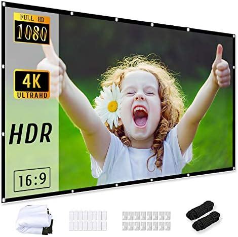 Jindun Inch Projector Screen Hd Thickened Foldable Anti Crease