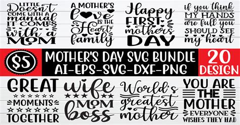 Mothers Day Svg Bundle Vol 4 Bundle · Creative Fabrica