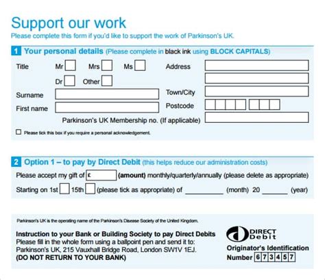 Free Free Donation Form Templates Word Excel Formats