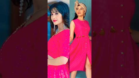 ️ Jannat Zubair 💞💞 Vs Shivangi Joshi💕💕 Same Colour Dress Pics Trending Shortsfeed Youtube