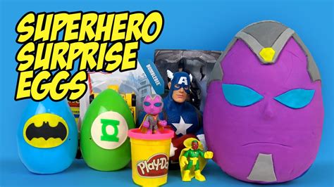 Avengers Toys Superhero Play Doh Surprise Eggs By KidCity YouTube