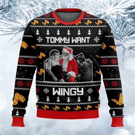 Tommy Want Wingy Saturday Night Live Ugly Sweater Icestork