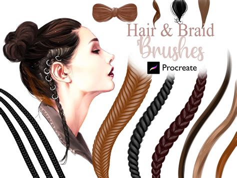 39 Procreate Hair Brushes Braid Brushes Procreate Portrait Etsy