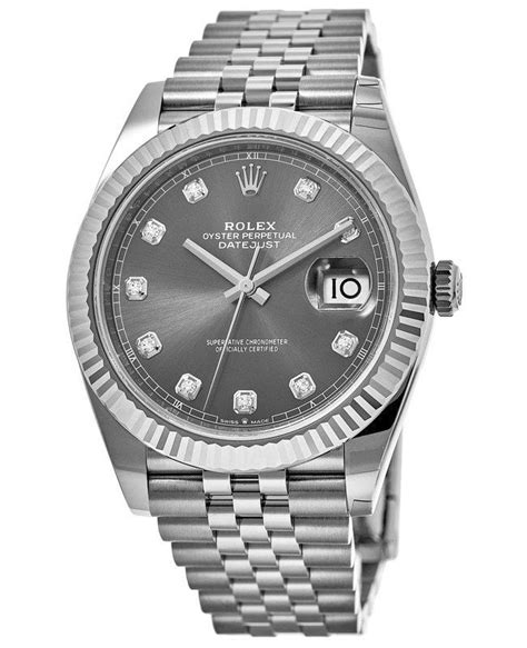 Brand New Authentic Rolex Datejust 41 Steel White Gold Rhodium