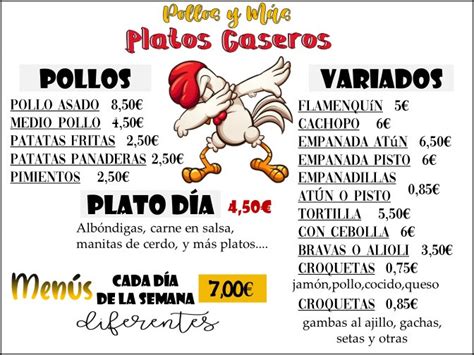 Pollos Y M S Platos Caseros Y Men S Diarios Para Llevar Con Calidad