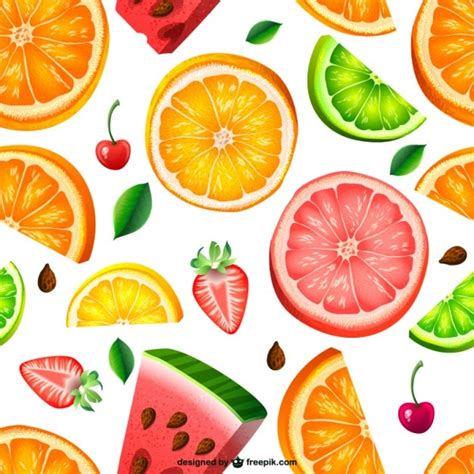 Patr N De Fondo De Frutas Descargar Vectores Gratis