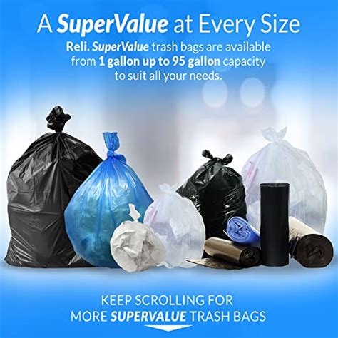 Reli Supervalue Gallon Trash Bags Count Bulk Black Multi