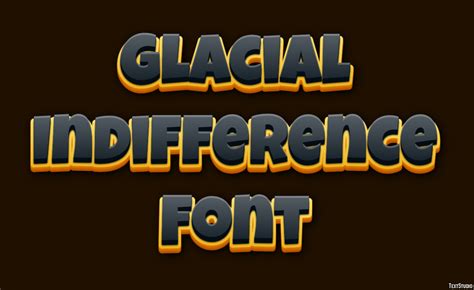 Glacial Indifference Font Text Effect And Logo Design Font